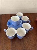 Set of 6 Cups & Saucers