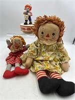 Vintage bozo the clown Raggedy Ann and Andy