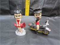 2 Betty Boop Figurines (4" each)