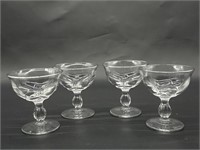 (4) EAPG Duncan Miller Canterbury Tall Sherbets