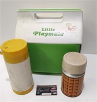 Playmate & Vtg Thermos Containers