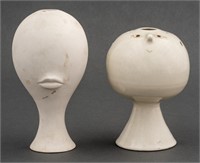 Jonathan Adler & A. Testa Ceramic Head Vases, 2