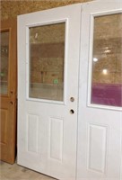 36 inch white door with window