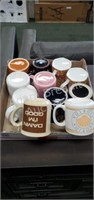 11 assorted coffee mugs