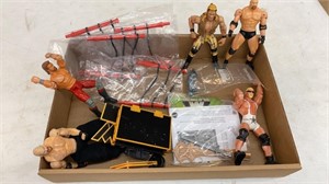 Lot of Wrestling Figures and Ring Pieces