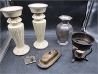Candle Sticks, Chaffing Dish, Shakers