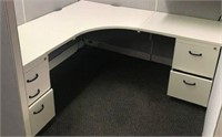 L Shaped desk, with right and left return 5x5x6'