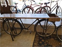 VINTAGE BIKE CONVERTED TO A BAR TABLE