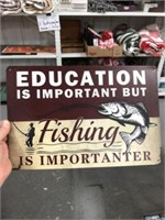 METAL FISHING SIGN