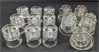 Vintage Glass Insulator Set