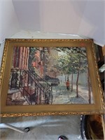 Street Scene Framed Litho