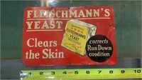 Vintage Fleischmann’s Yeast Metal Sign