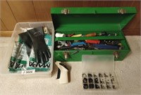 Craftsman Tool Box with Tools, Bin of Gloves and