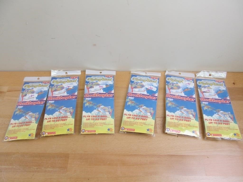 6 Ornithopter Toy Lot, New in packs