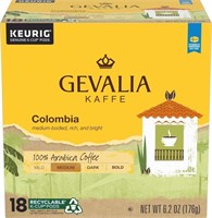 Gevalia Coffee, Columbian K-Cups, 18-Count, 4kg.