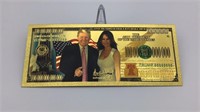 Donald and Melania Trump Gold Bill
