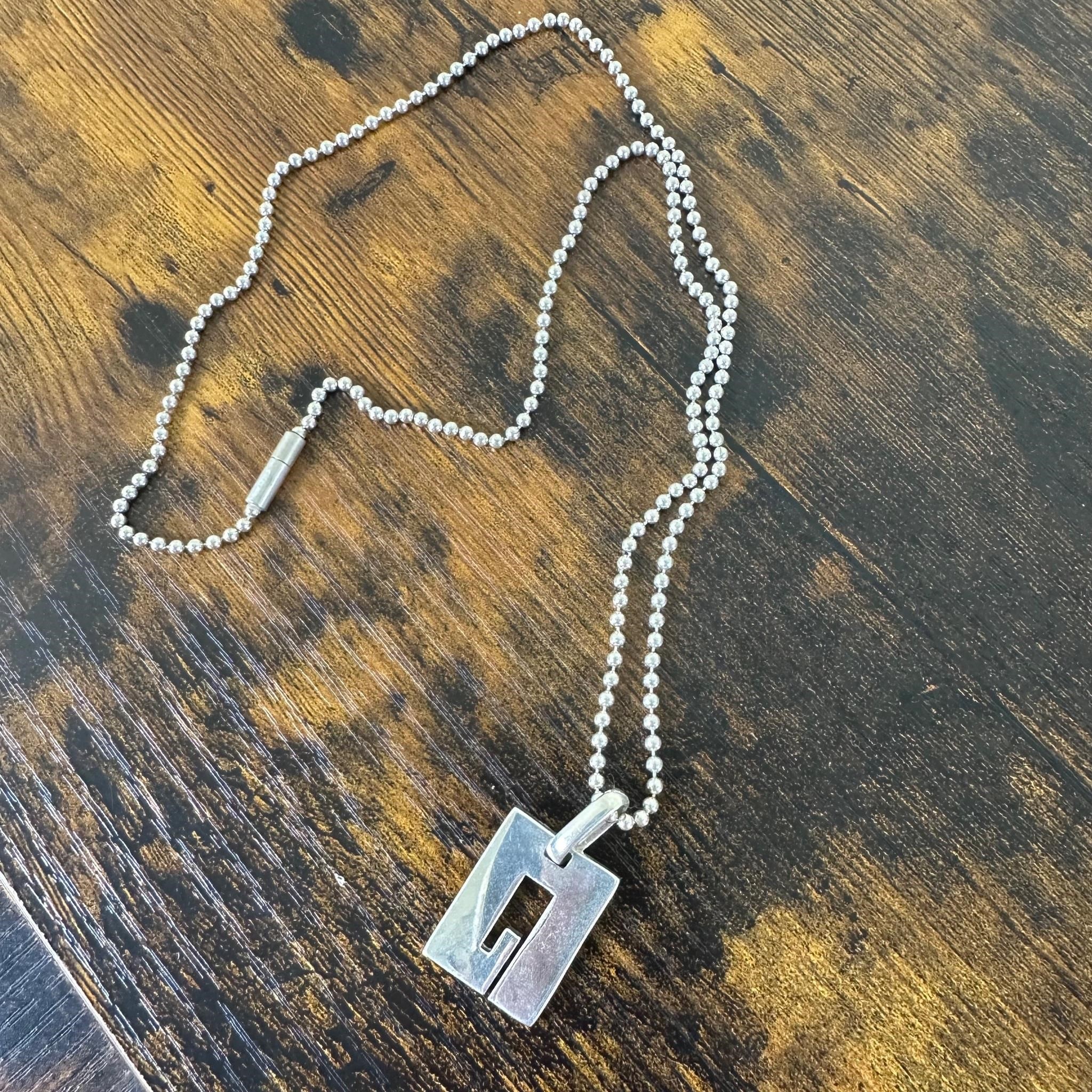 Gucci G Logo Sterling Silver Necklace