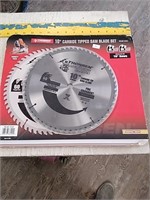 10-in carbide saw blade set