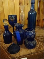 Cobalt Glass Vases, Bottles, Candle Ware & More