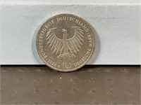 1988 Germany 10 mark silver coin