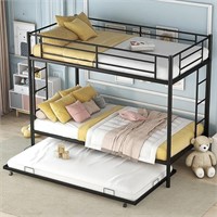 Merax Twin Over Triple Bunk Bed with Trundle