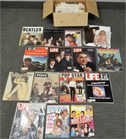 Group of vintage magazines: Rolling Stone, Beatles