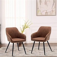 annjoe Faux Leather Accent Arm Chairs for Living