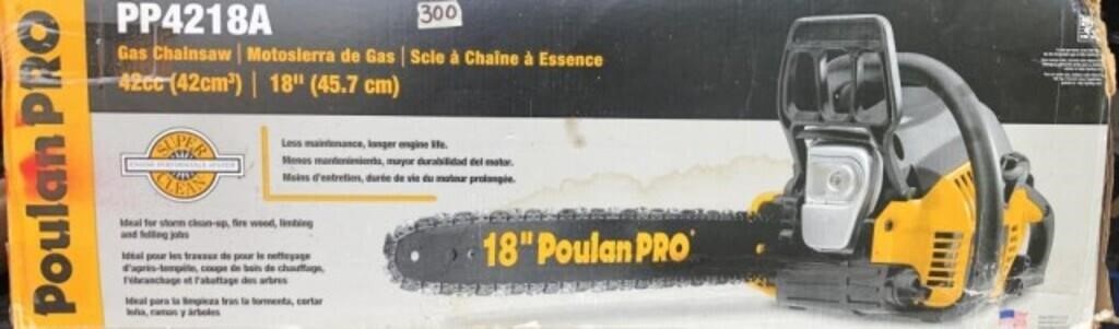 Poulan Pro PP4218A 42cc-18" Chainsaw Untested has