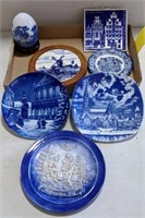 Blue & White German Plates, Egg & More
