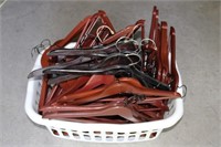 Large Collection of Wooden Hangers #3
