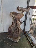 Driftwood Bird Bath/Sculpture