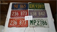 LICENSE PLATES, 1960, 61, 62, 63, 64, 65