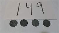 GERMAN COINS, 1940, 43, 43, 43, W/SWASTIKA