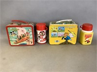 Mickey Mouse Club and Peanuts Metal Lunch Boxes