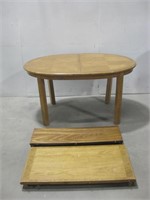 58"x 29"x 40" Wood Table W/Two Leafs See Info