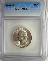 1946-S Quarter ICG MS67 LISTS $275