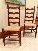 Pair of Ladder Back Dining Chairs