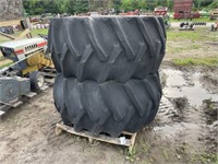 Firestone 28.1x26 Combine Tires and Rims