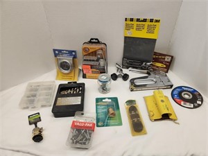 Assorted Misc Tools - Stapler, Bits, Screws and
