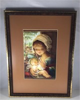 Birth of Christ Framed Art Baby Jesus & Mary