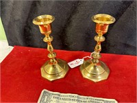 PAIR OF CANDLEHOLDERS - BRASS