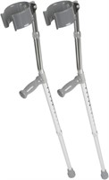 Aluminum Forearm Crutches, Adult, Pack of 2