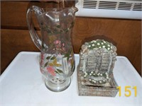 CRYSTAL CLEAR WATER PITCHER & THE 10 COMMANDMENTS