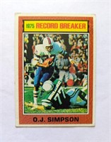 1976 Topps OJ Simpson 1975 TD Record Breaker