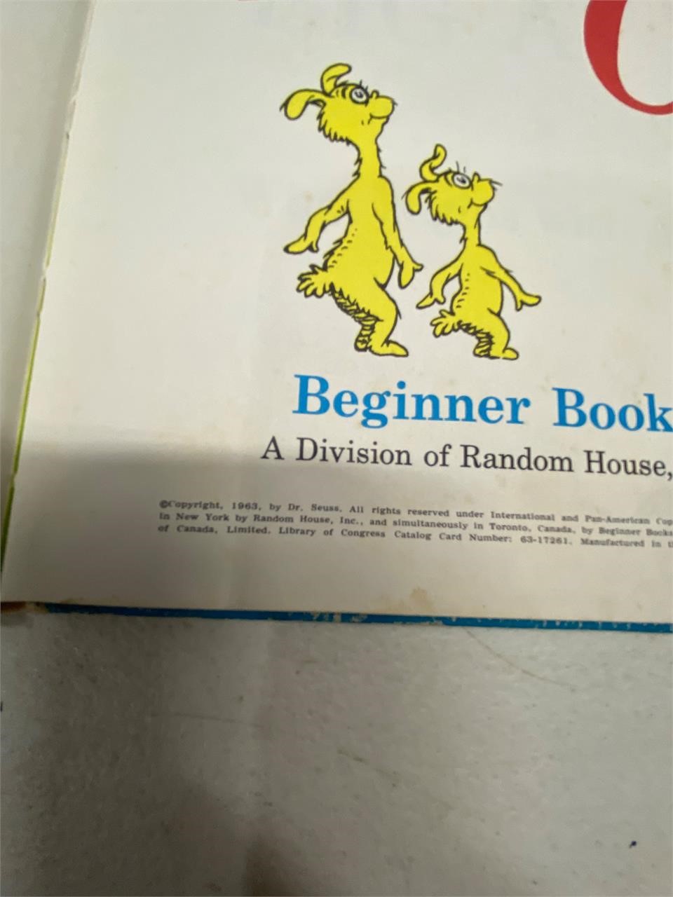 Vintage 1963 Dr.Suess ABC hardcover book