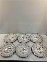 Louisville Stoneware Plates (6), "Gaggle of Geese"