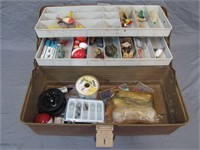 Plano Illinois Tackle Box w/ Assorted Fishing Gear