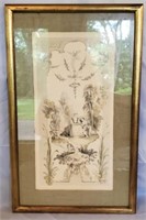 Framed Victorian Style Print