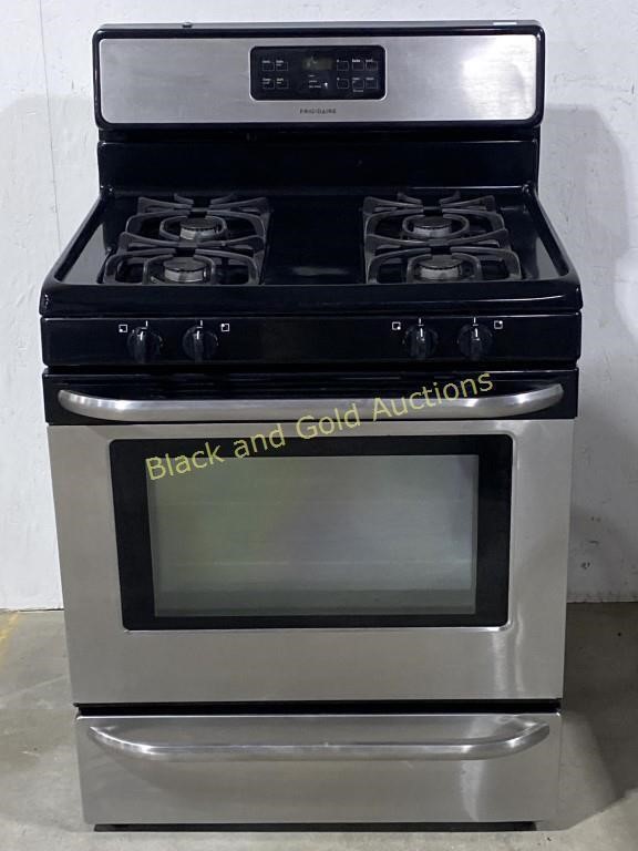 Black & Stainless Steel Frigidaire Gas Range