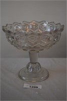 Elevated Clear Molded Compote